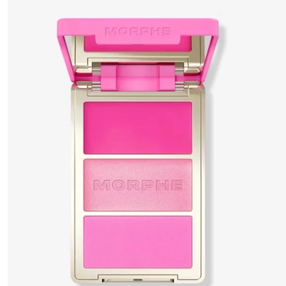 Morphe APRES-SKY cheek thrills multi finish face trio Pink Blush Palette